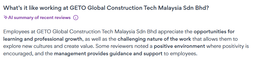 GETO global construcción tecnología malasia sdn bhd opiniones
