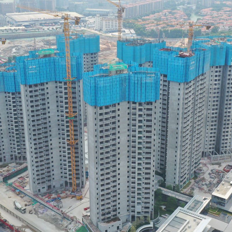 Plataforma autotrepante para la construcci&oacute;n de edificios de gran altura